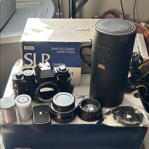 Sears Black SLR Camera Set with Accessories